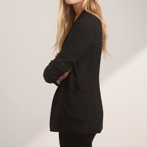 Aritzia Talula Black Kent Open Front Blazer Size 2 - Picture 7 of 14